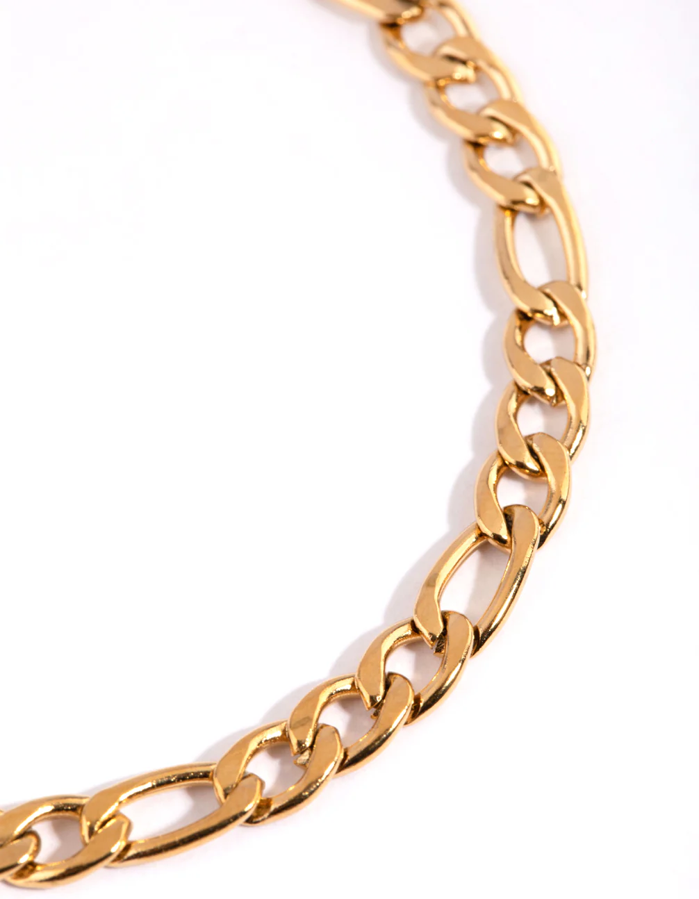 Waterproof Gold Plated Stainless Steel Figaro Bracelet - Image 3