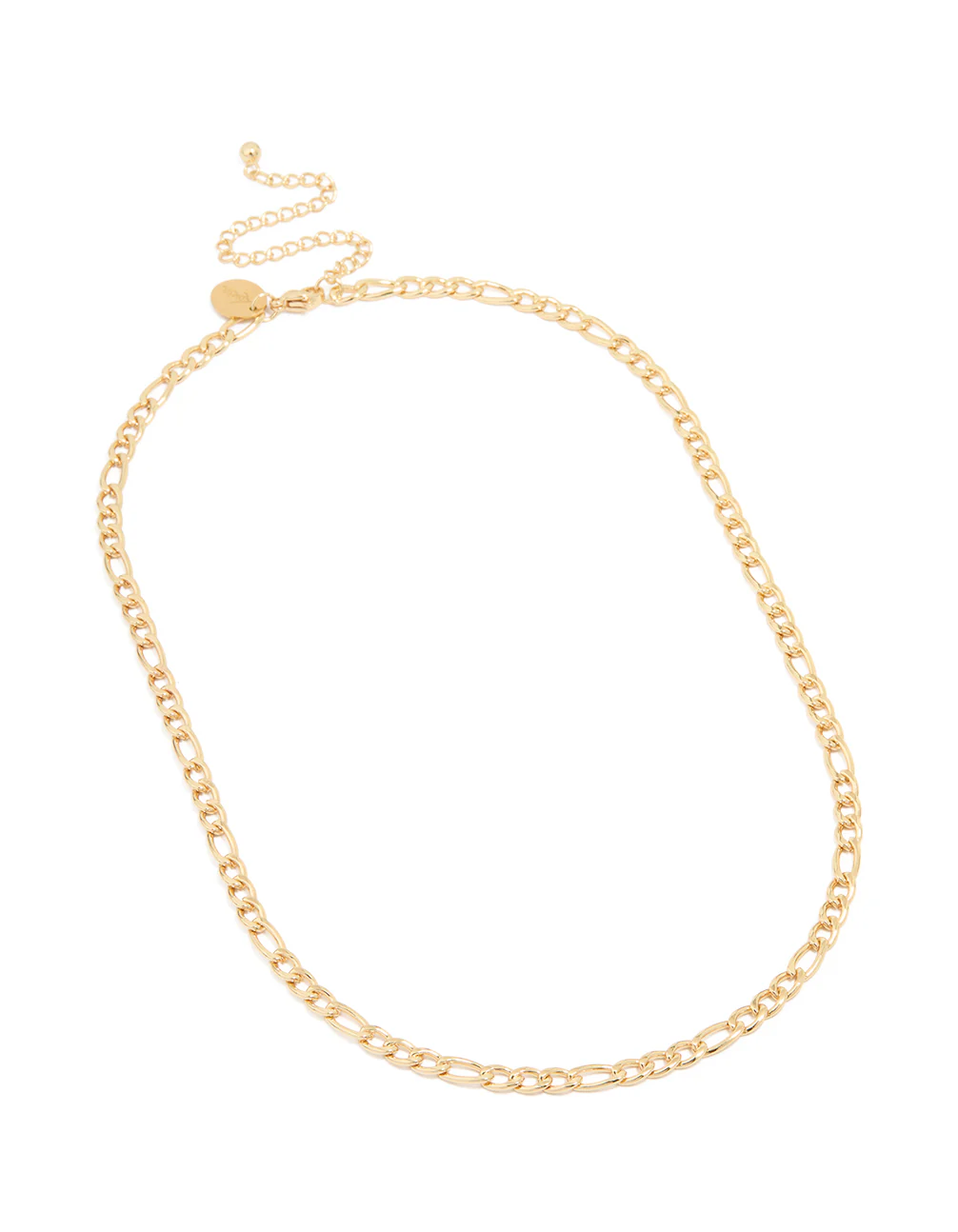 Waterproof Gold Plated Stainless Steel Figaro Necklace - Image 4
