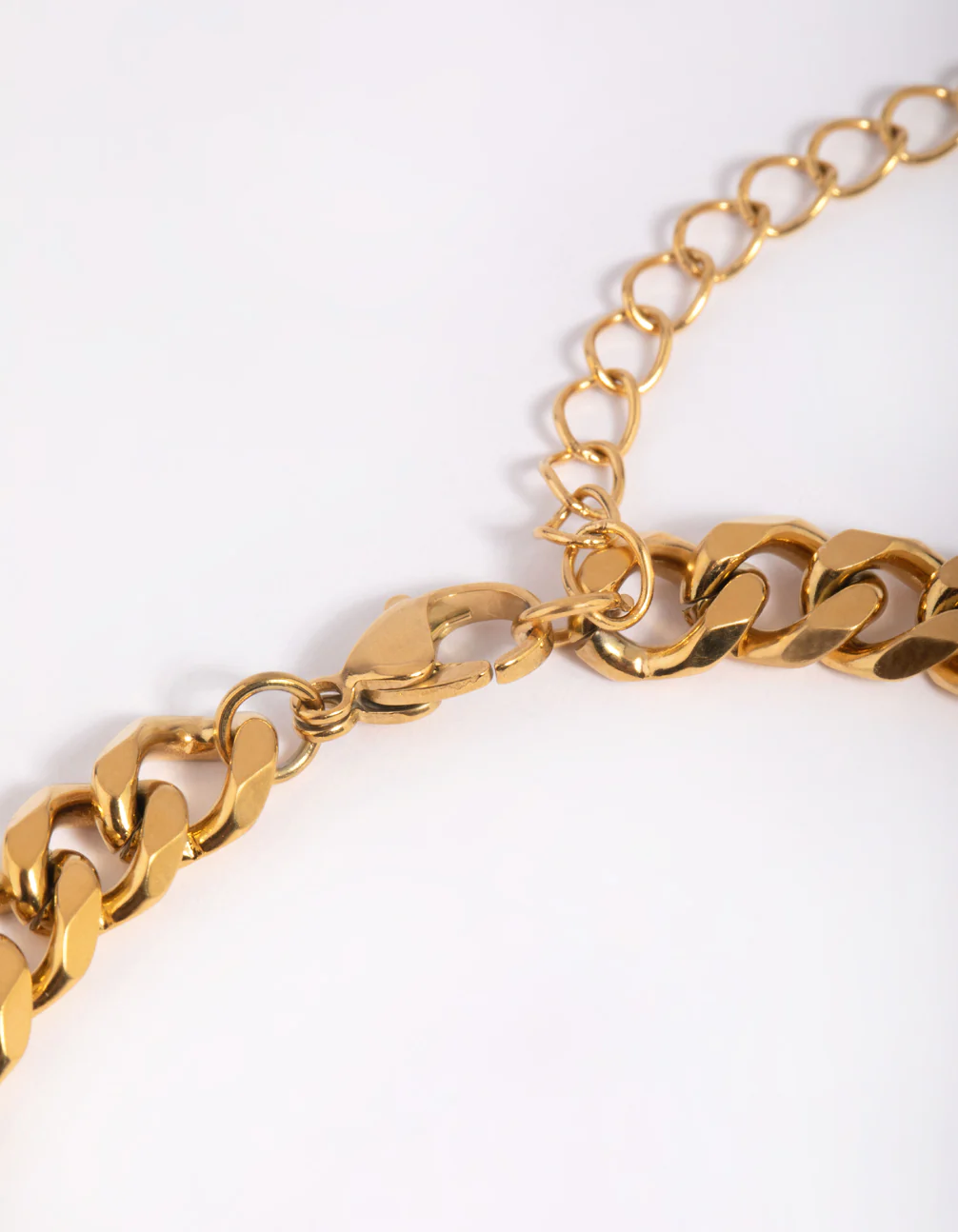 Waterproof Gold Plated Stainless Steel Curb Chain Anklet - Image 3