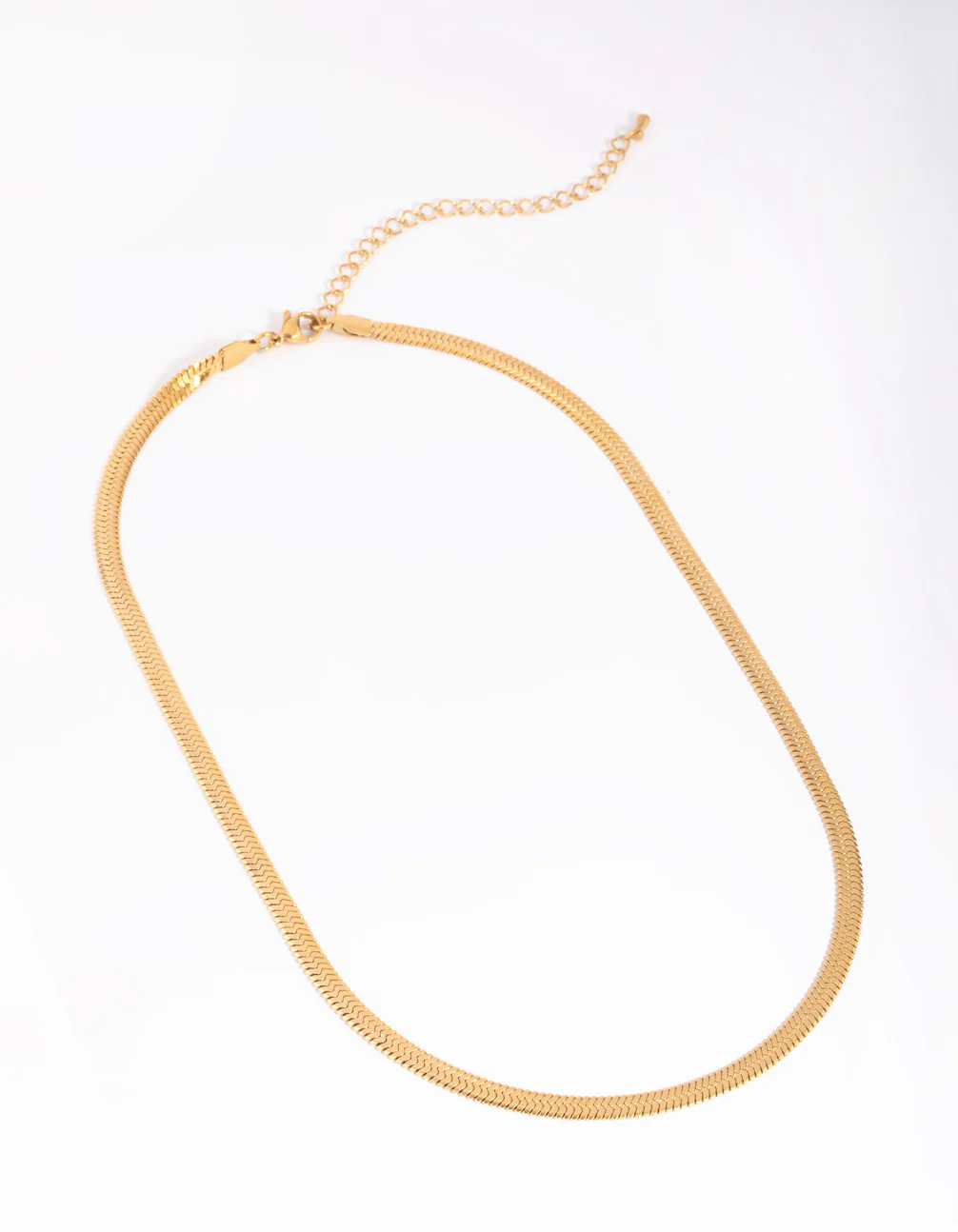 Waterproof Gold Plated Stainless Steel Herringbone Necklace - Image 4