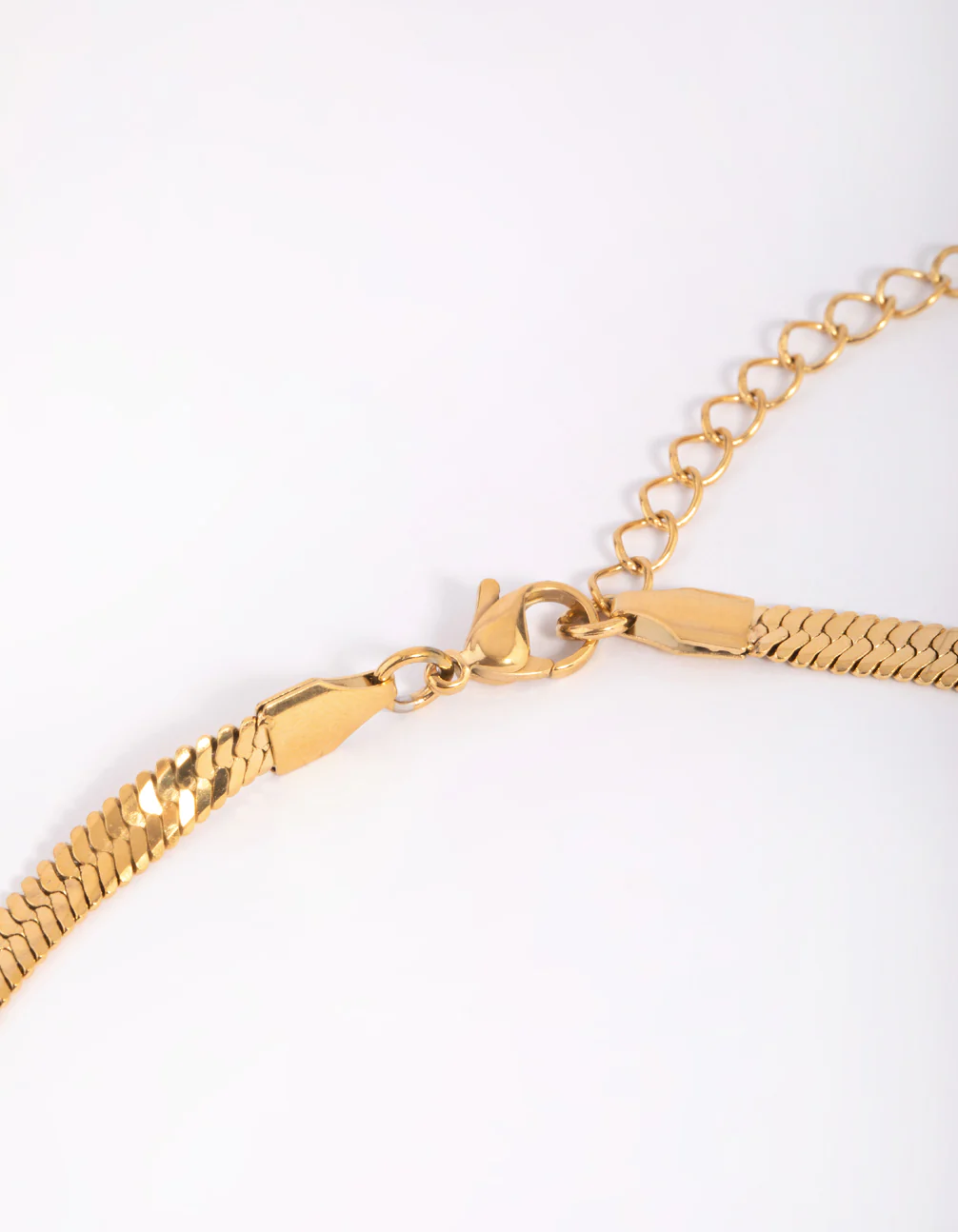 Waterproof Gold Plated Stainless Steel Herringbone Necklace - Image 5