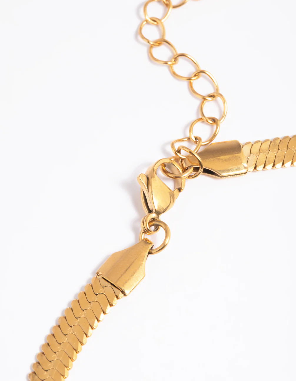 Waterproof Gold Plated Stainless Steel Herringbone Necklace - Image 5