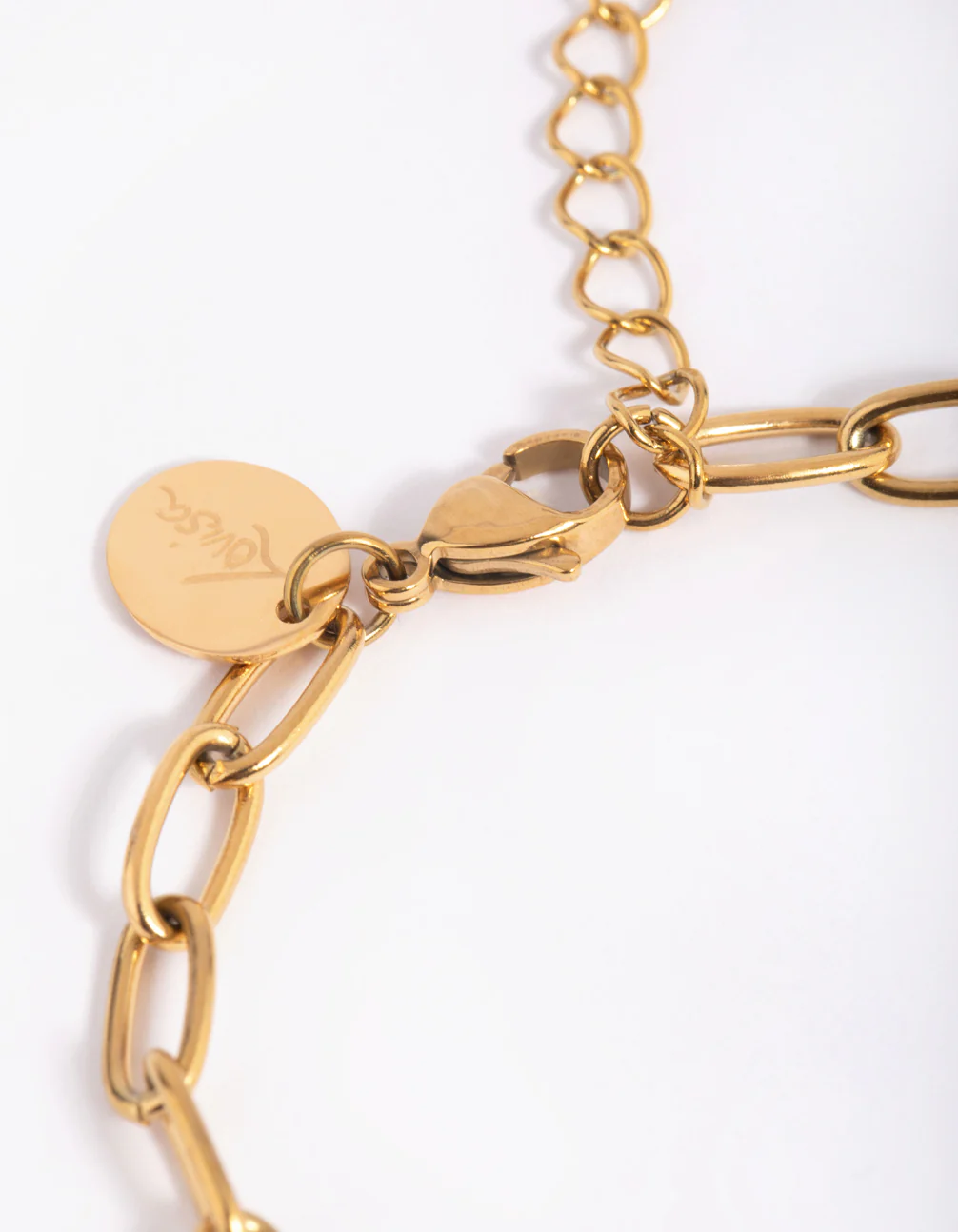 Gold Plated Surgical Steel Padlock Bracelet - Image 4