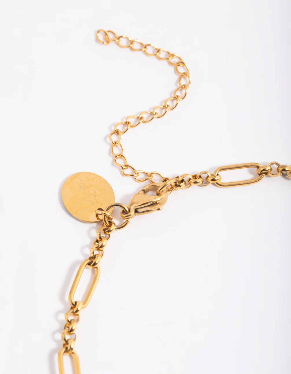 Gold Plated Surgical Steel Oval Link Anklet - Image 3