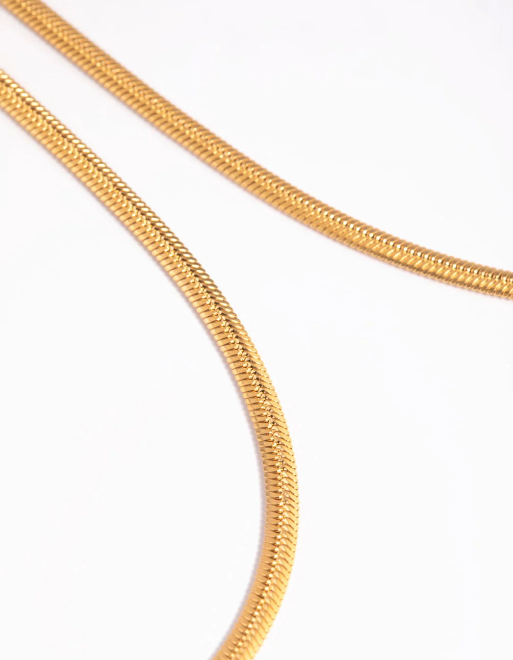 Waterproof Gold Plated Stainless Steel Fine Chain Necklace 2-Pack - Image 5