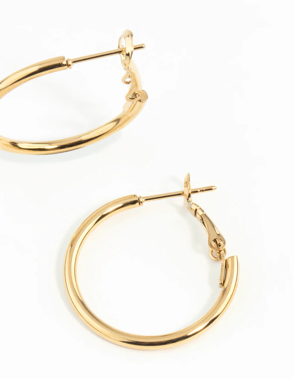 Waterproof Gold Plated Stainless Steel Thin Hoop Earring Pack - Image 5