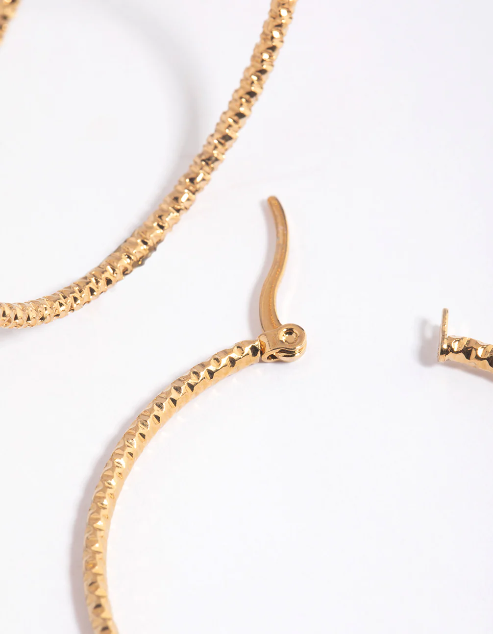 Gold Plated Surgical Steel Thin Hoop Earrings - Image 3