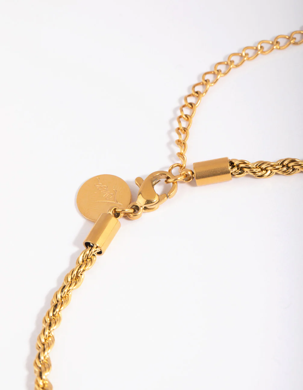 Waterproof Gold Plated Stainless Steel Twisted Chain Anklet - Image 3