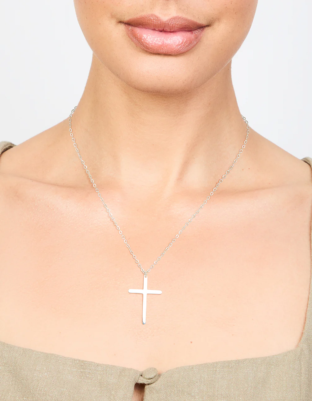Waterproof Stainless Steel Cross Necklace - Image 2