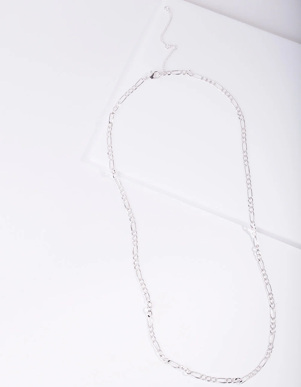 Silver Plated 60cm Figaro Chain Necklace - Image 2