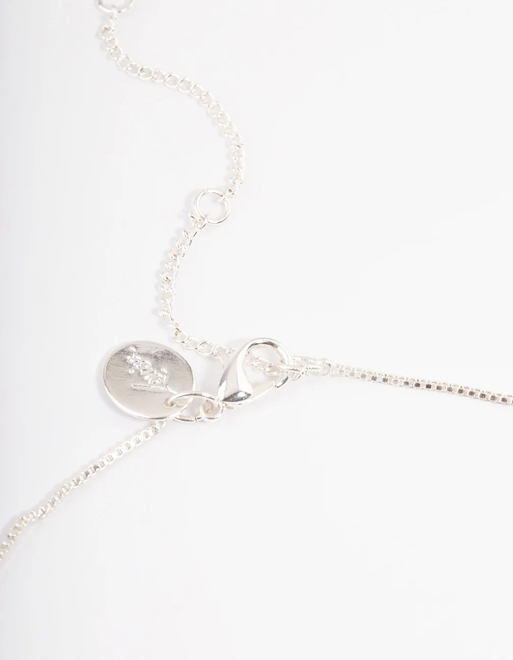 Silver Plated Cross Box Chain Necklace - Image 3