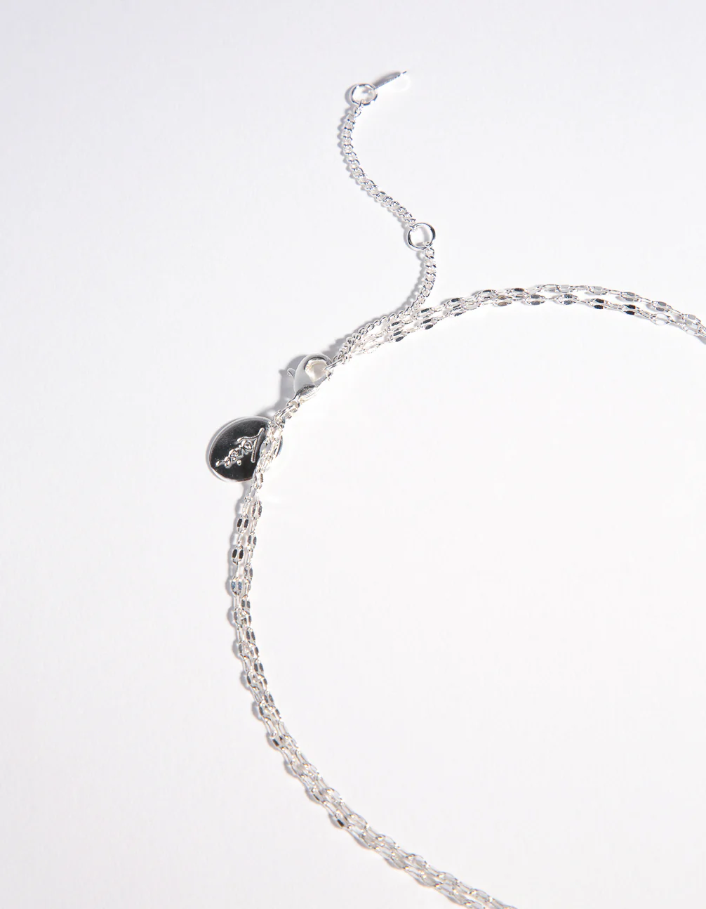 Silver Plated Double Row Moon Necklace - Image 3