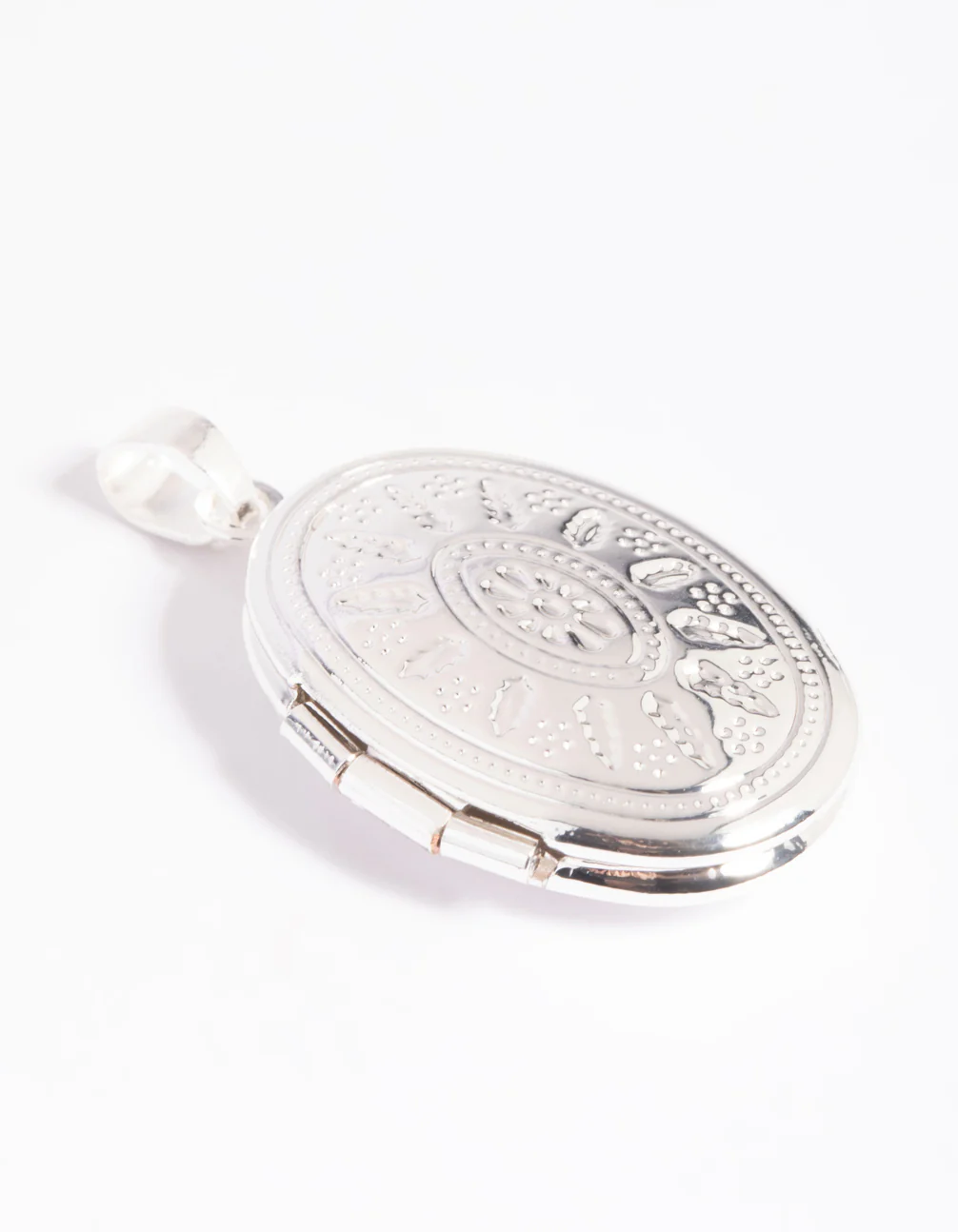 Silver Plated Oval Locket Charm - Image 2