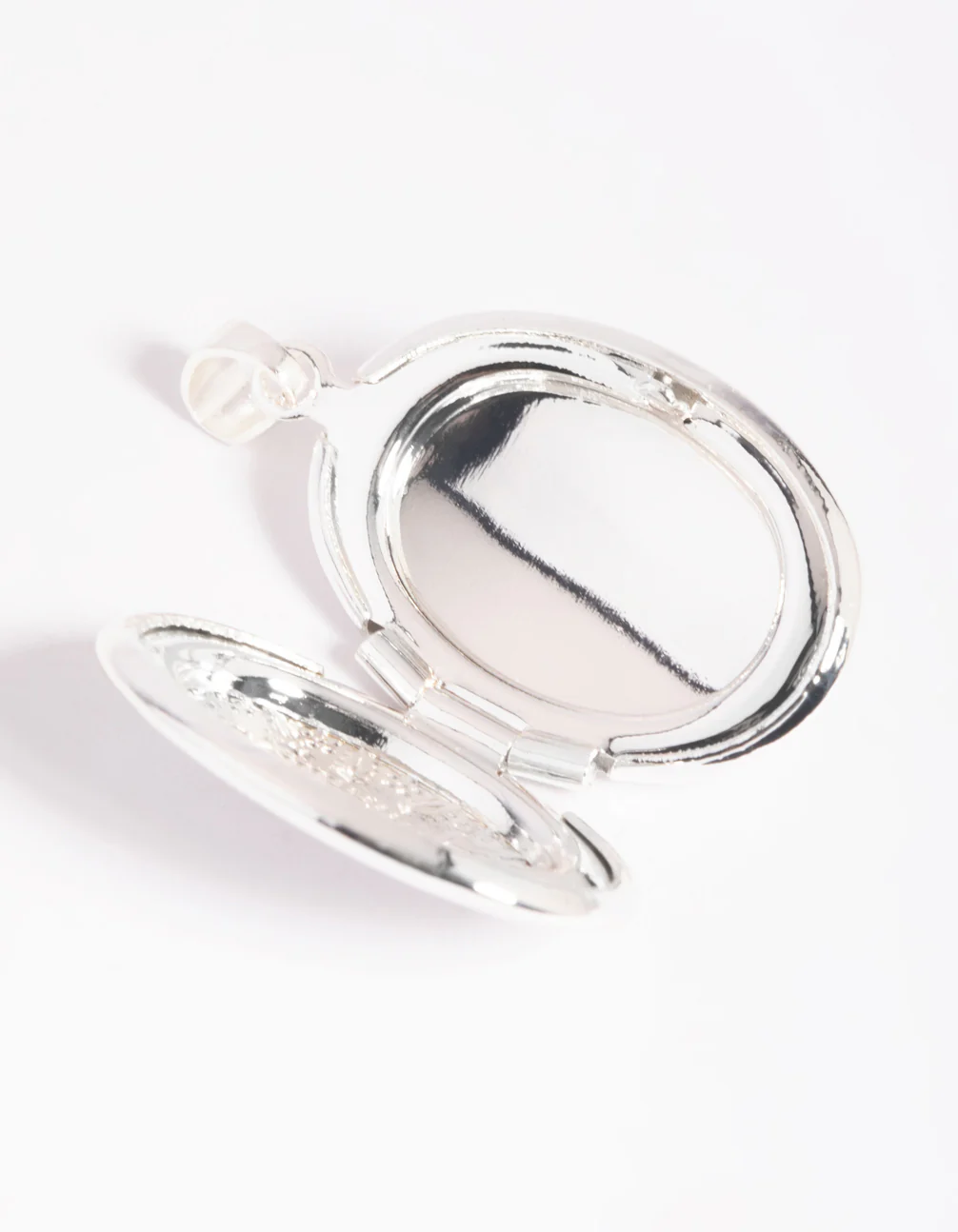 Silver Plated Oval Locket Charm - Image 3