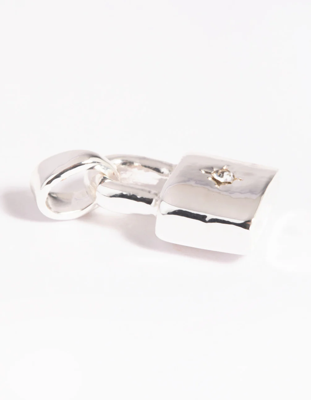 Silver Plated Star Padlock Charm - Image 2