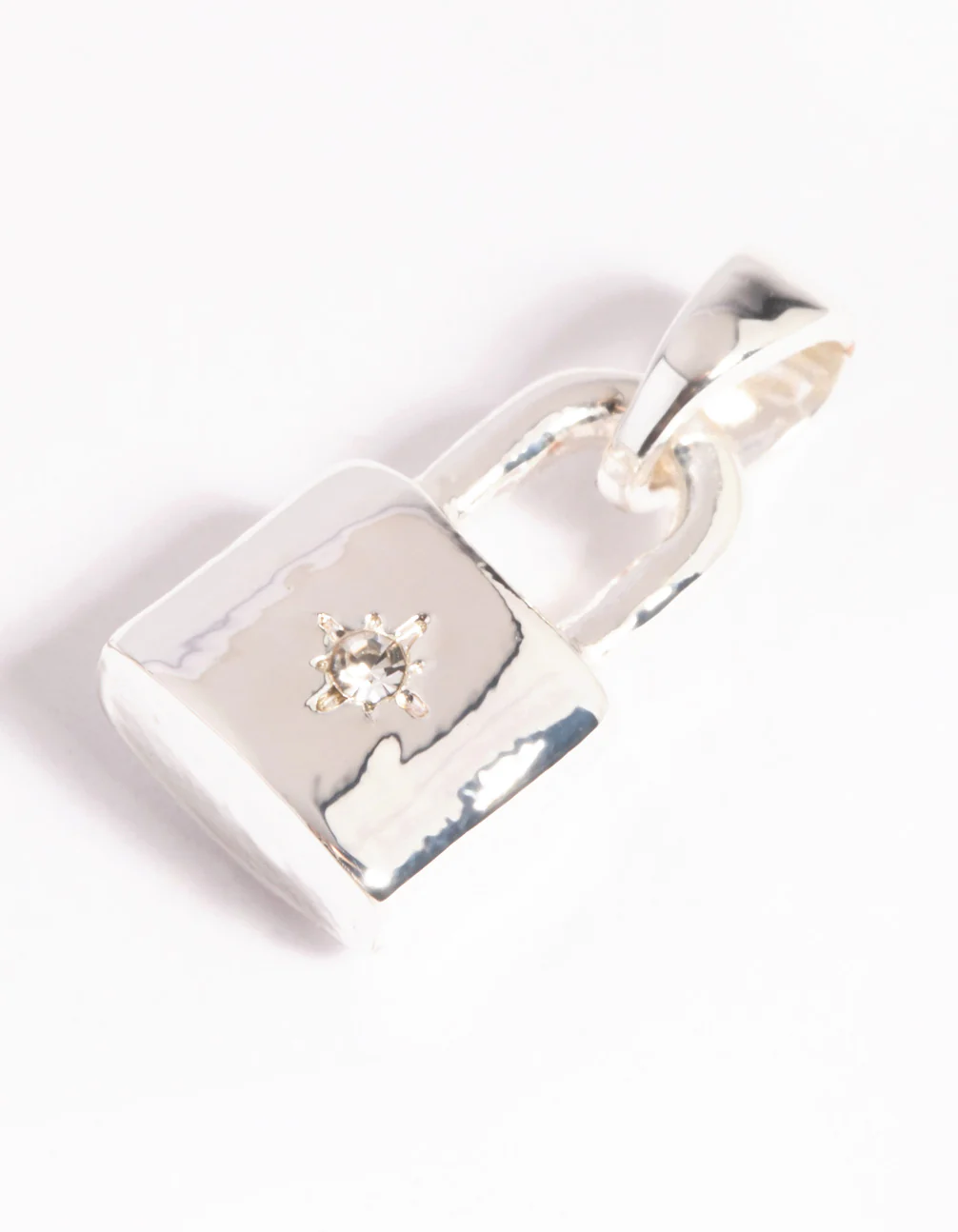 Silver Plated Star Padlock Charm - Image 3