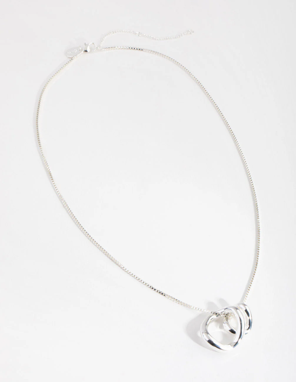 Silver Plated Swirl Pendant Necklace - Image 2