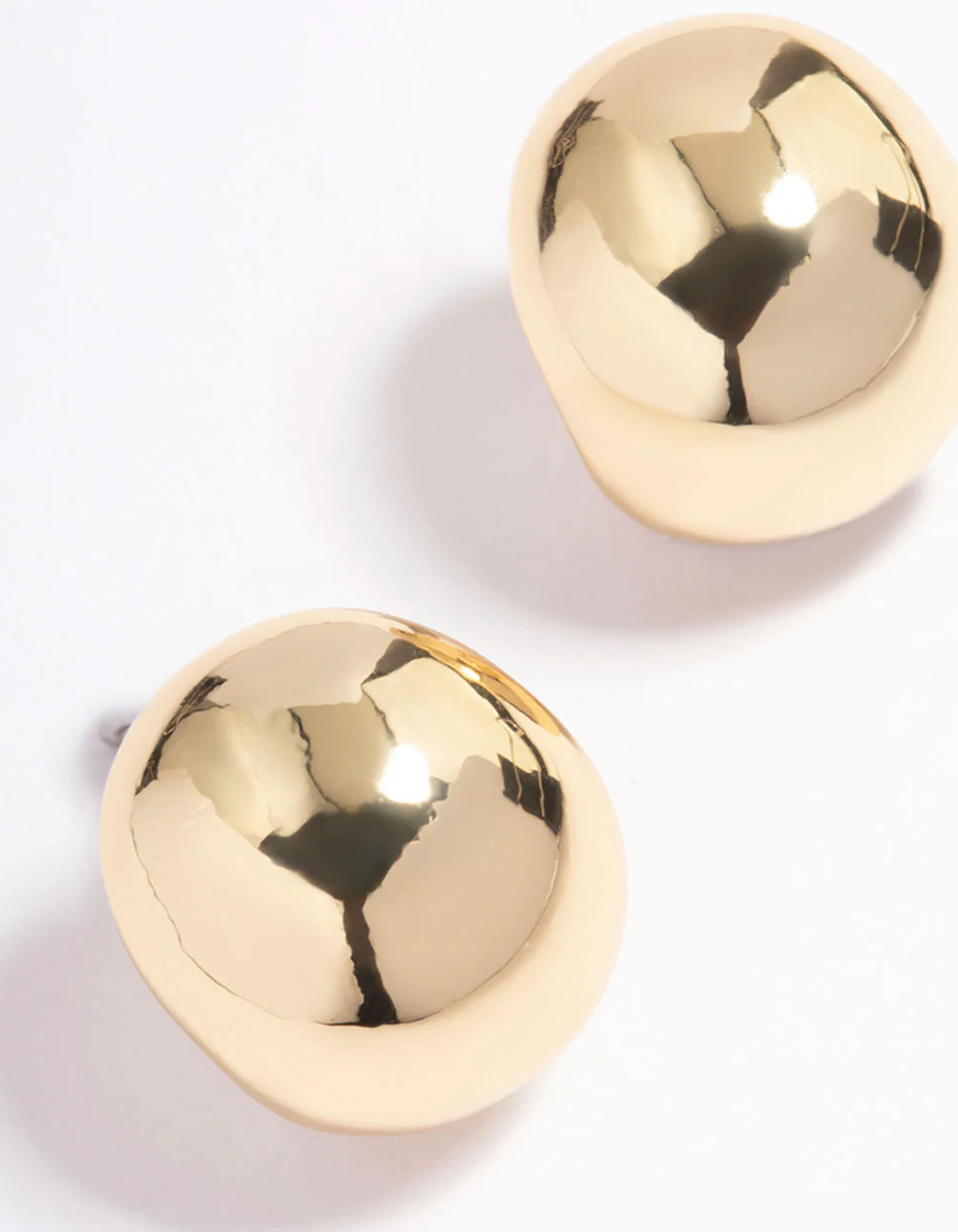 Gold Plated Mini Ball Stud Earrings - Image 2