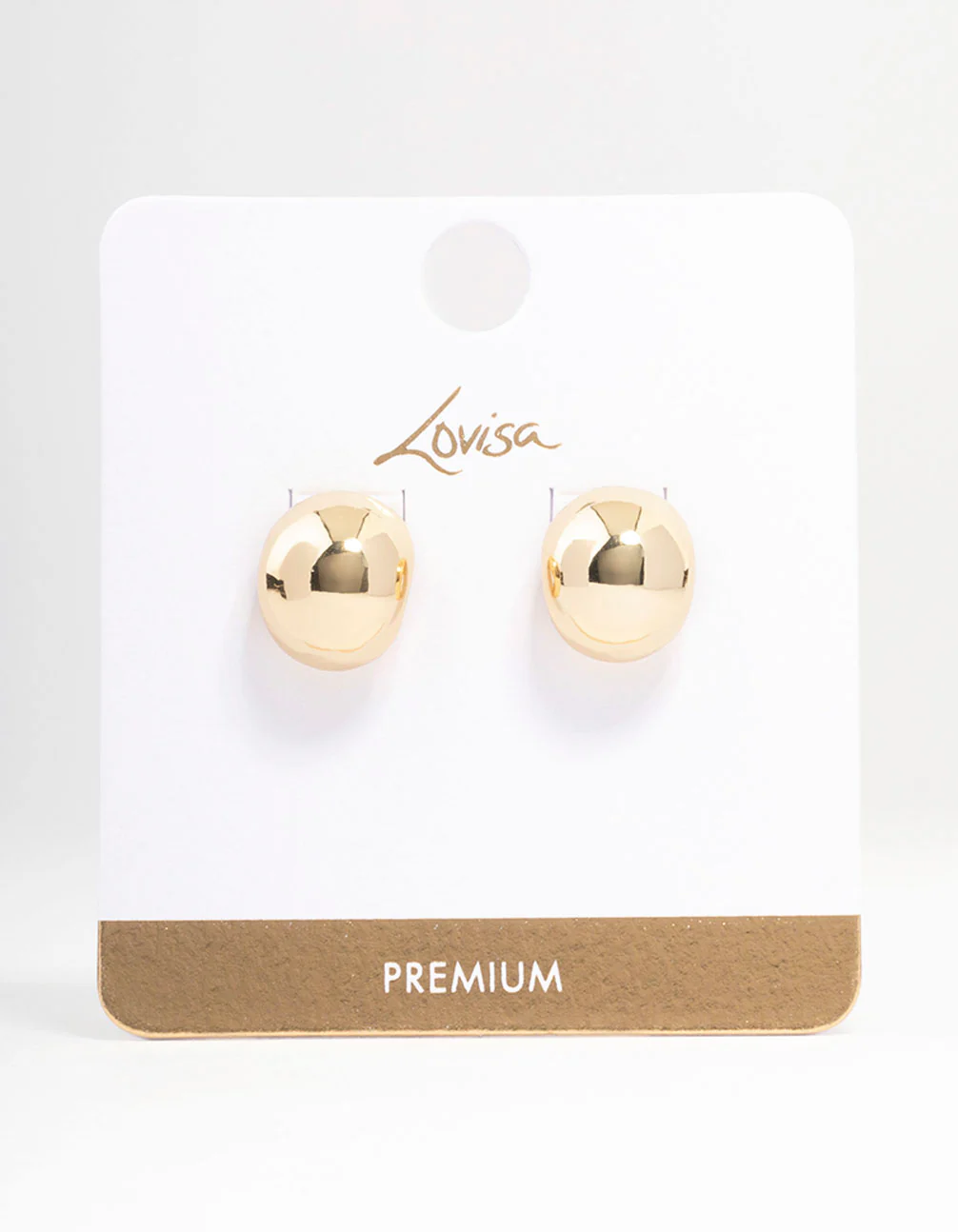 Gold Plated Mini Ball Stud Earrings - Image 3