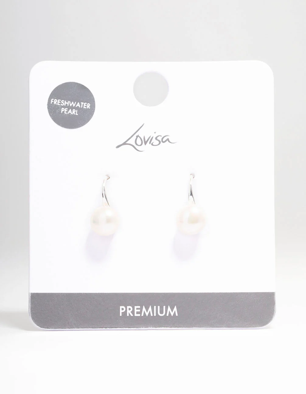 Silver Plated Freshwater Pearl Small Hook Drop Earrings - Image 3