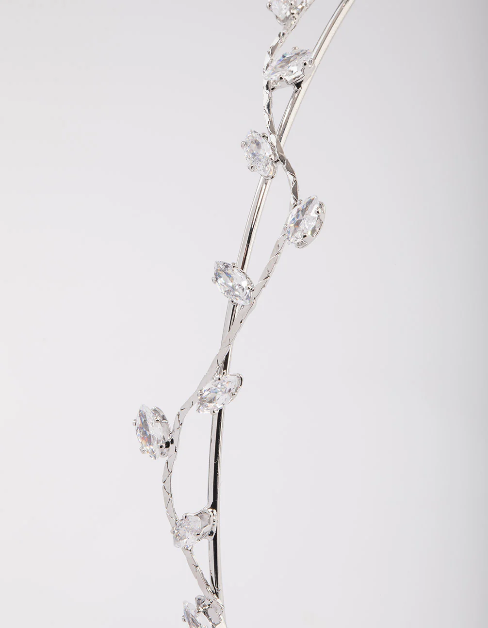 Gold Cubic Zirconia Dainty Vine Headband - Image 3