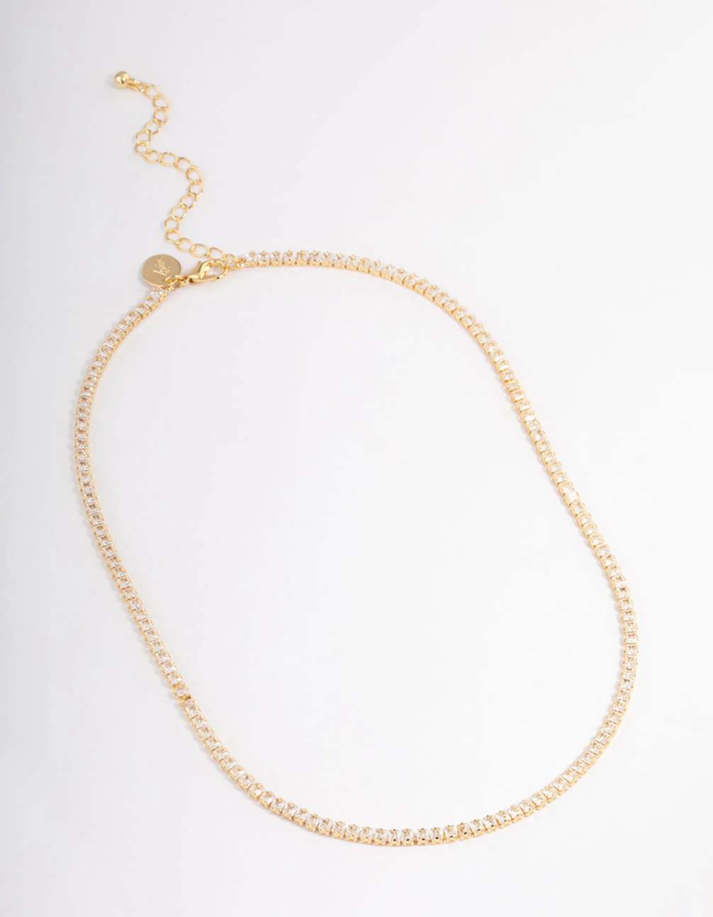 Gold Plated Fine Cubic Zirconia Cup Chain Tennis Necklace - Image 2