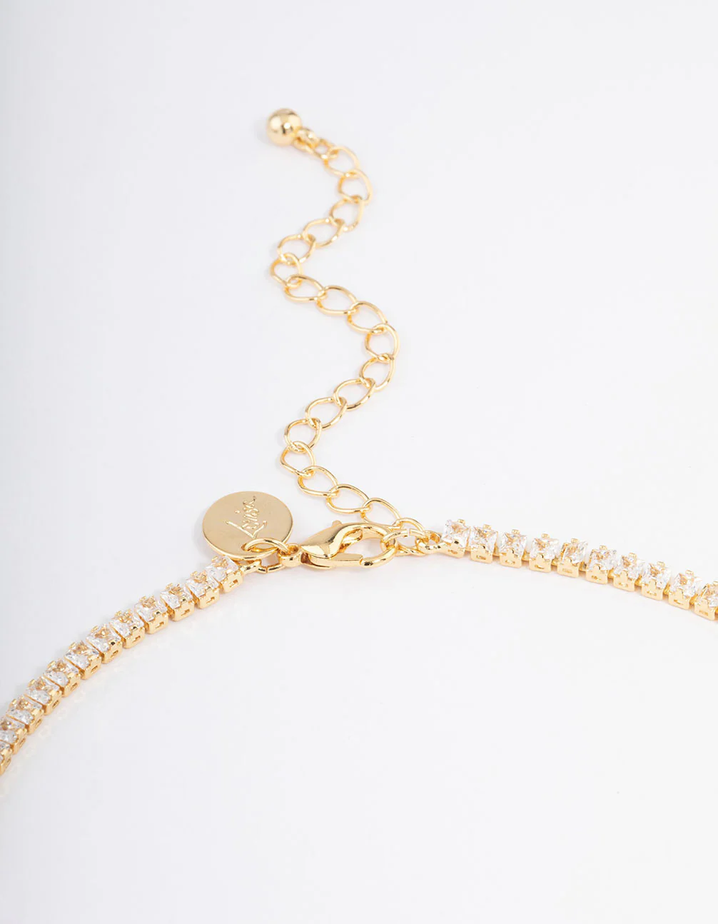 Gold Plated Fine Cubic Zirconia Cup Chain Tennis Necklace - Image 3