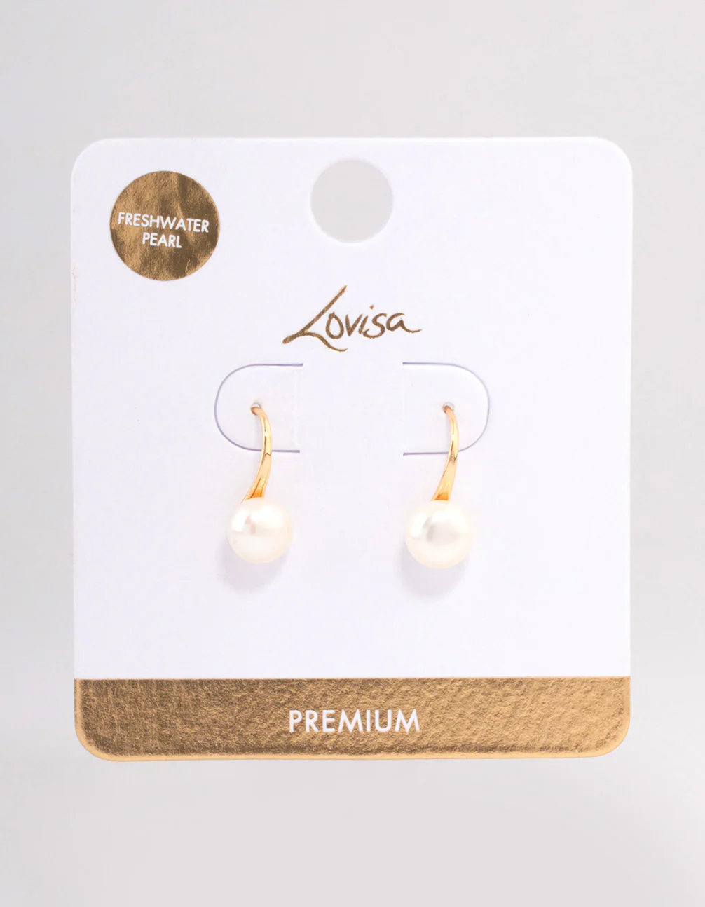 Gold Plated Freshwater Pearl Small Hook Drop Earrings - Image 5