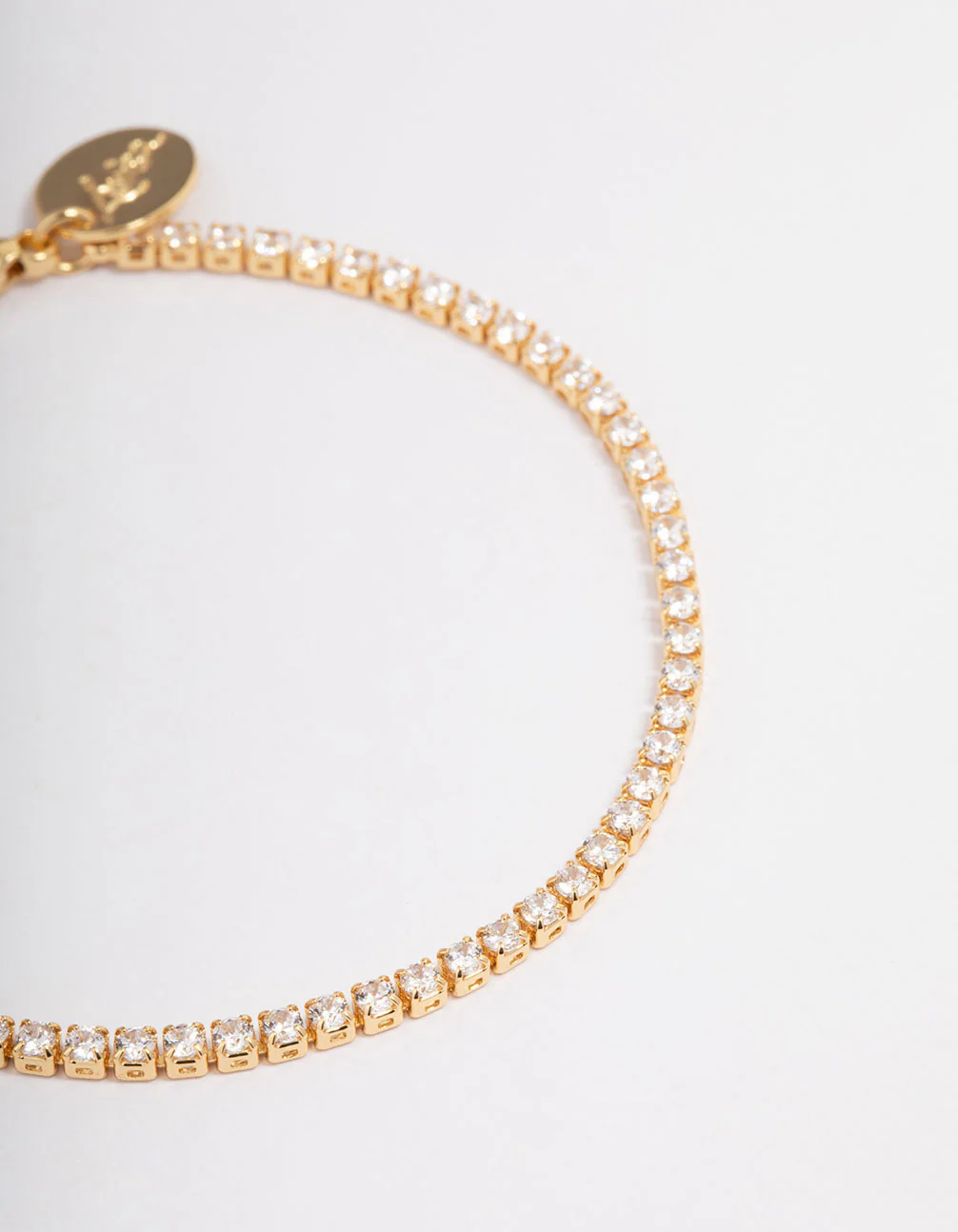 Gold Plated Small Round Tennis Bracelet - Image 2