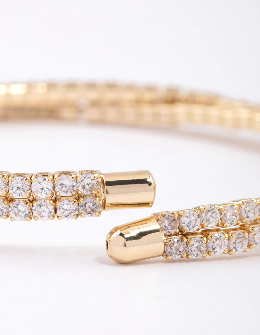 Gold Plated Twisted Cup Chain Wrist Cuff - Image 3