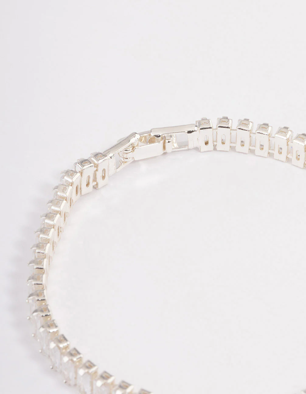 Silver Plated Baguette Tennis Bracelet - Image 3