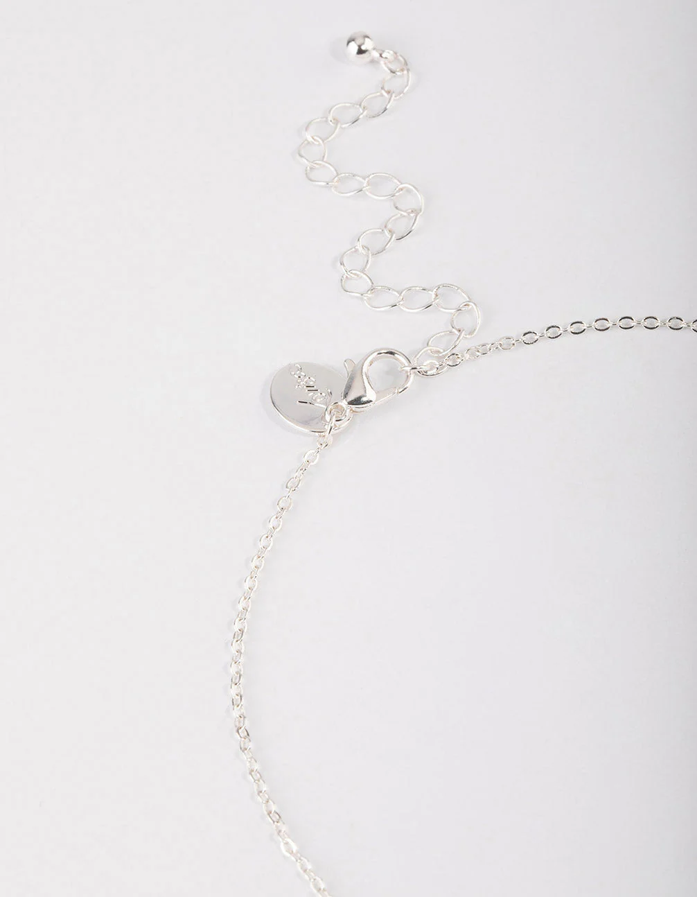 Silver Plated Cubic Zirconia Leaf Freshwater Pearl Y-Necklace - Image 3