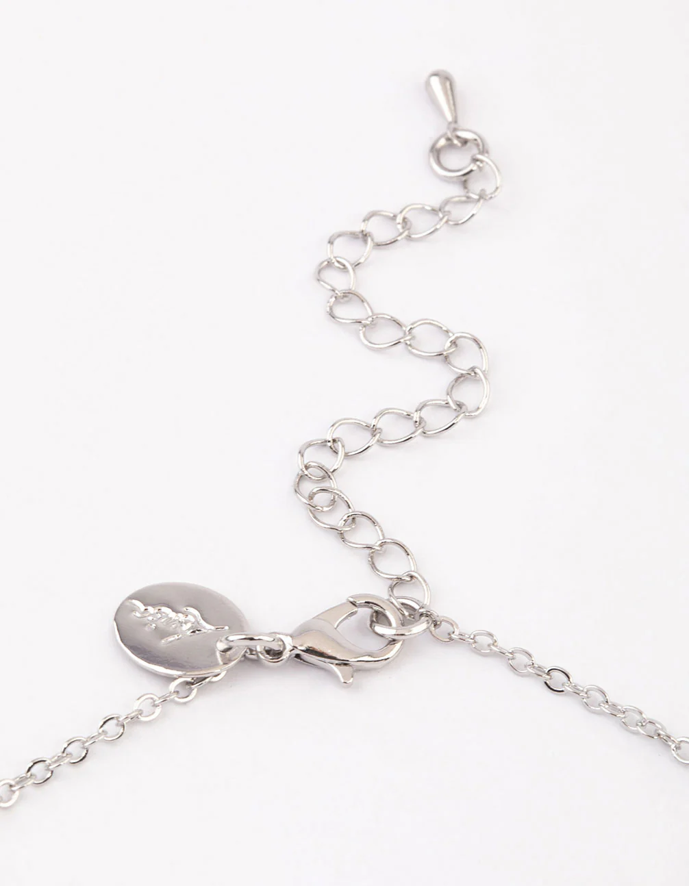 Silver Plated Cubic Zirconia Marquise Vine Y-Shaped Necklace - Image 3