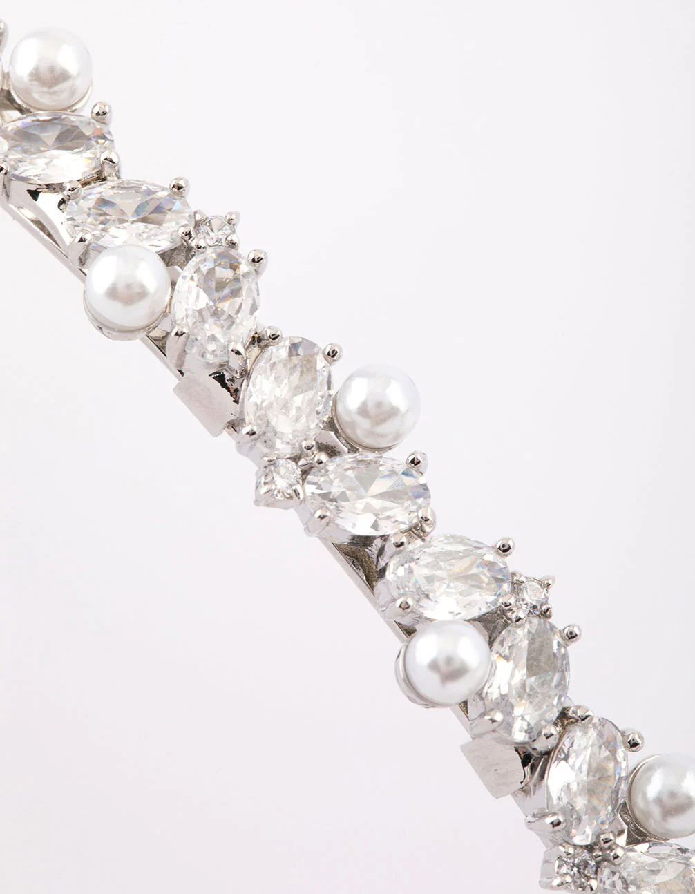 Silver Oval & Pearl Headband - Image 2