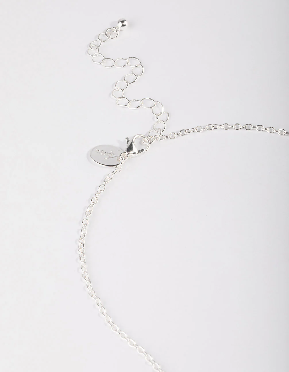 Silver Plated Halo Cubic Zirconia Y-Necklace - Image 5