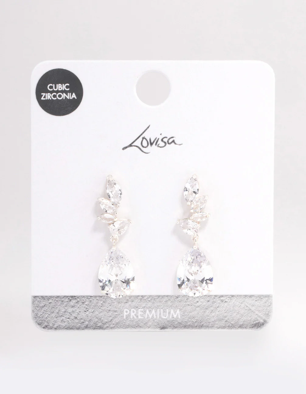 Silver Plated Pearl Cubic Zirconia Fan Drop Earrings - Image 3