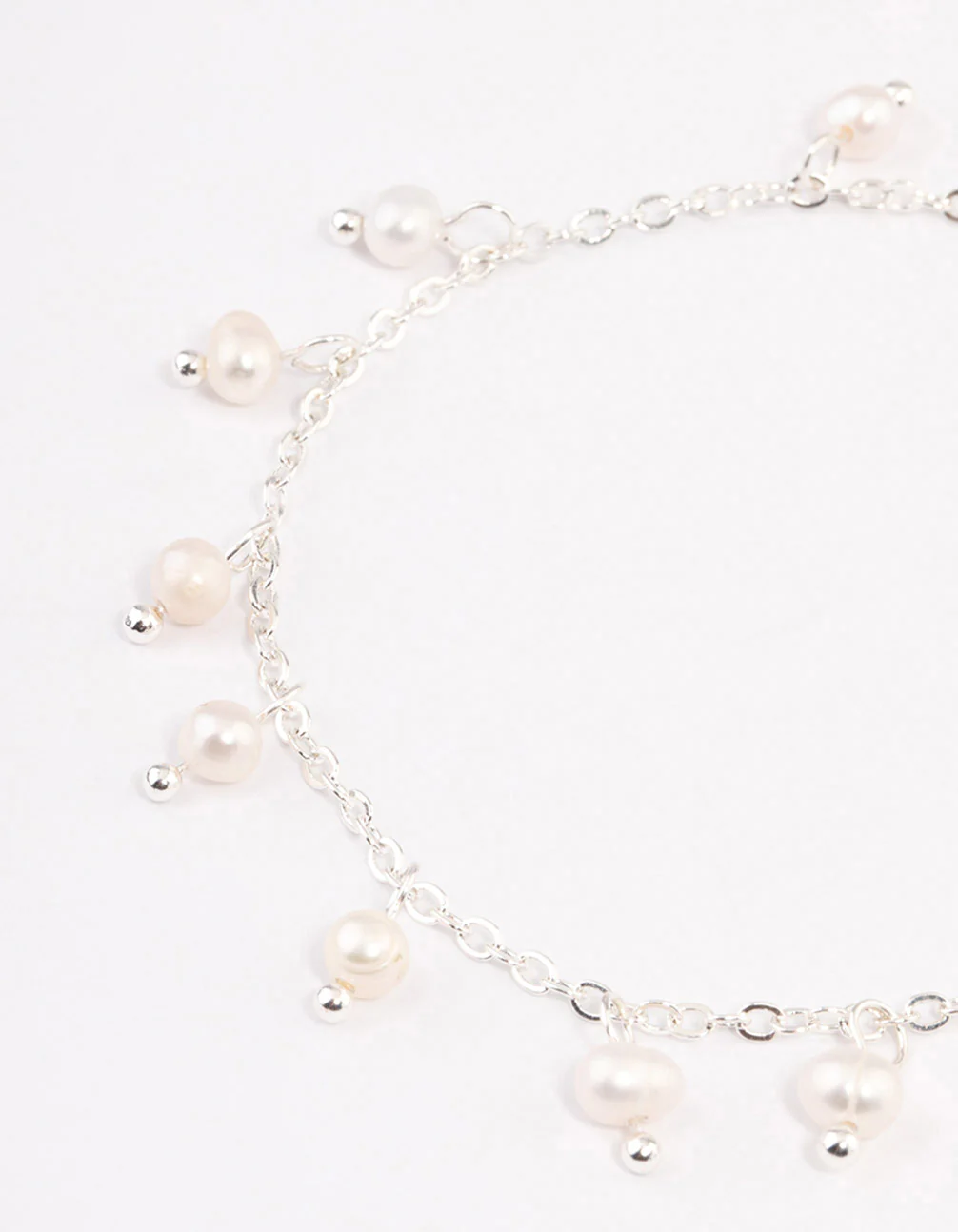 Silver Plated Pearl Droplet Bracelet - Image 2