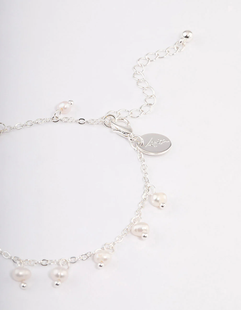 Silver Plated Pearl Droplet Bracelet - Image 3