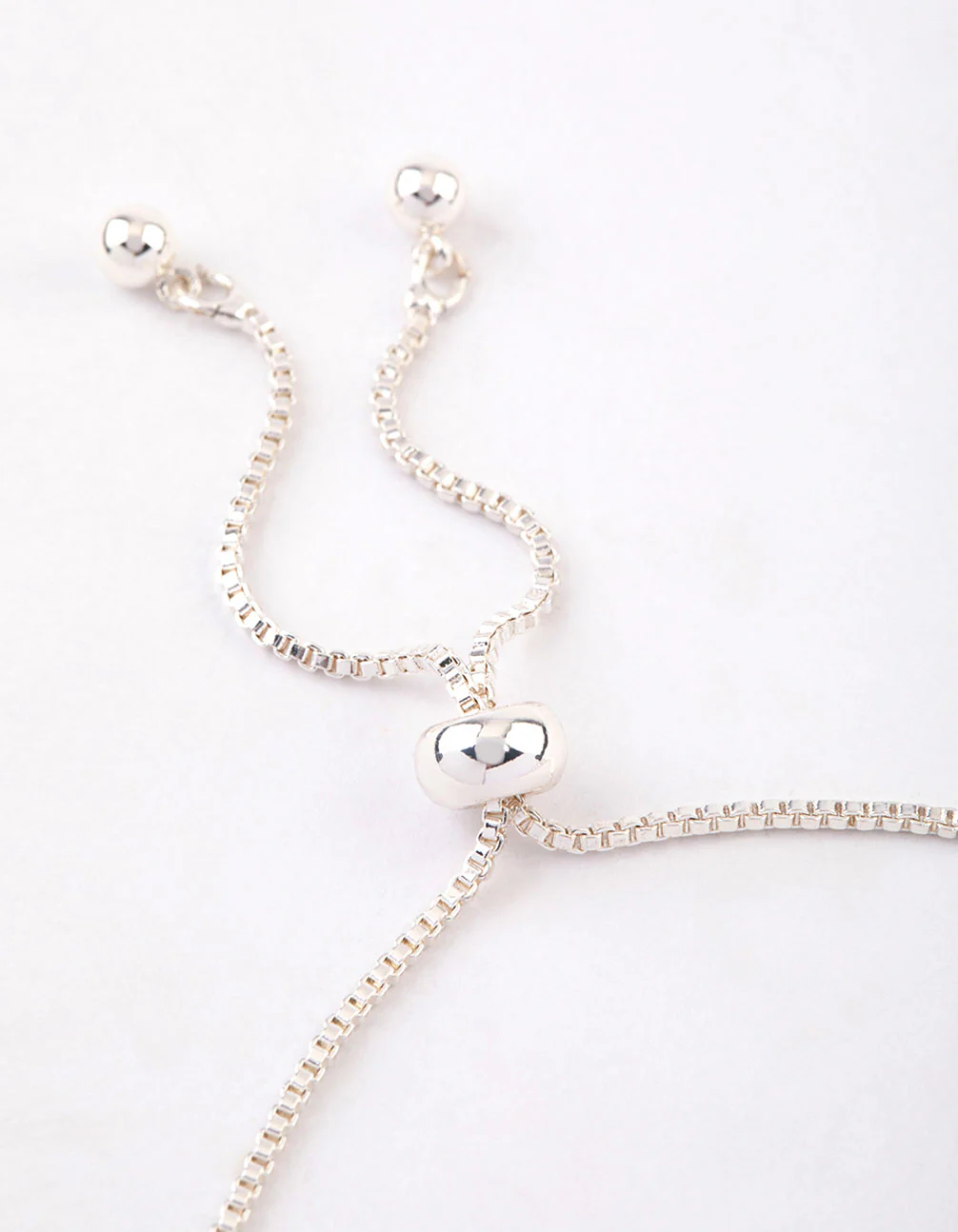 Silver Plated Round Cubic Zirconia Toggle Tennis Bracelet - Image 3