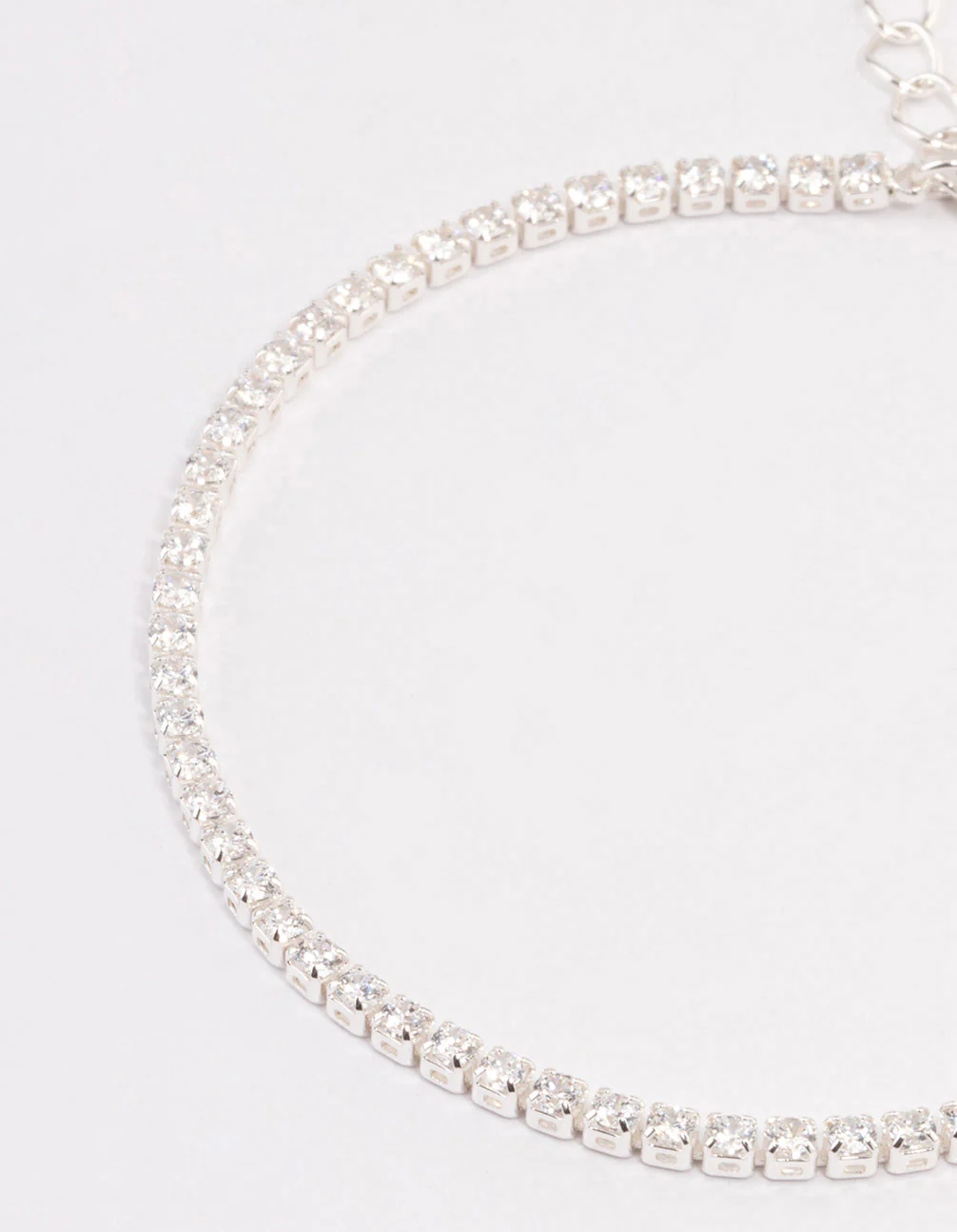 Silver Plated Small Round Tennis Bracelet - Image 2
