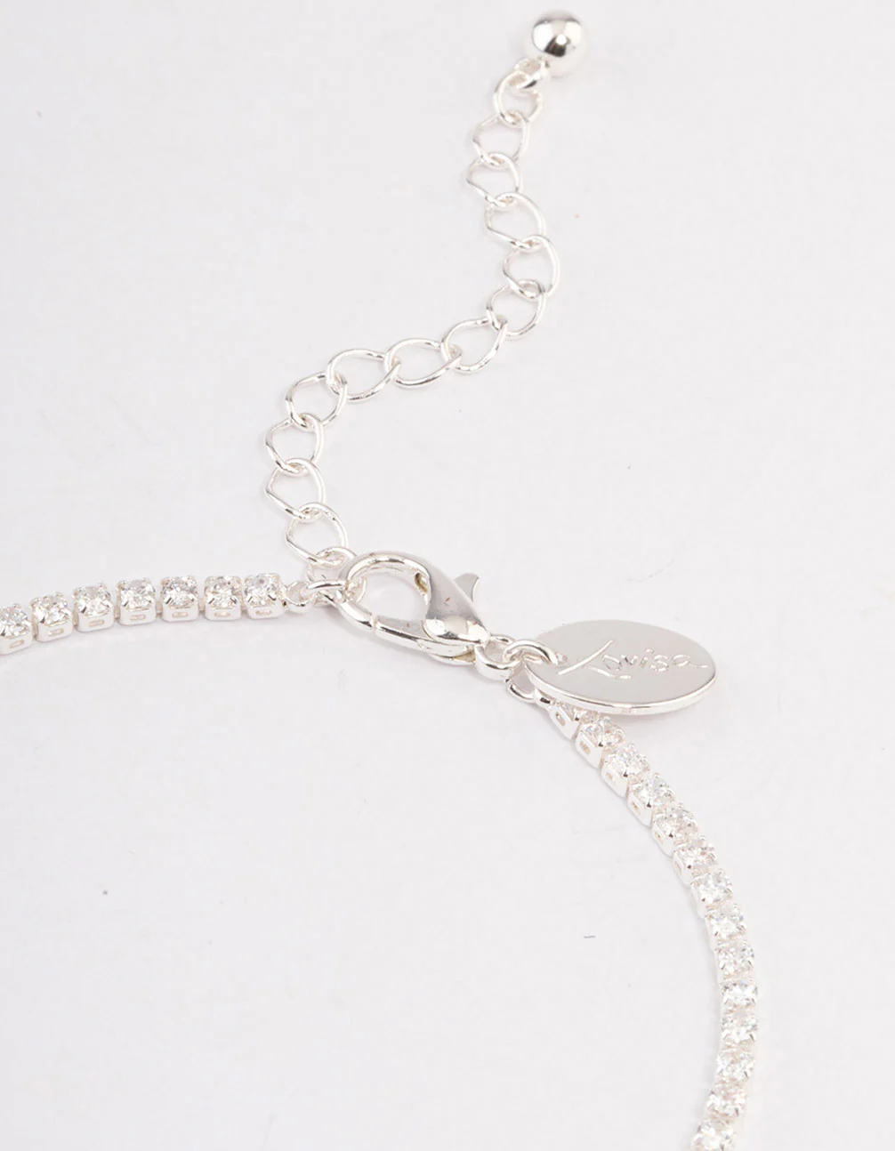 Silver Plated Small Round Tennis Bracelet - Image 3