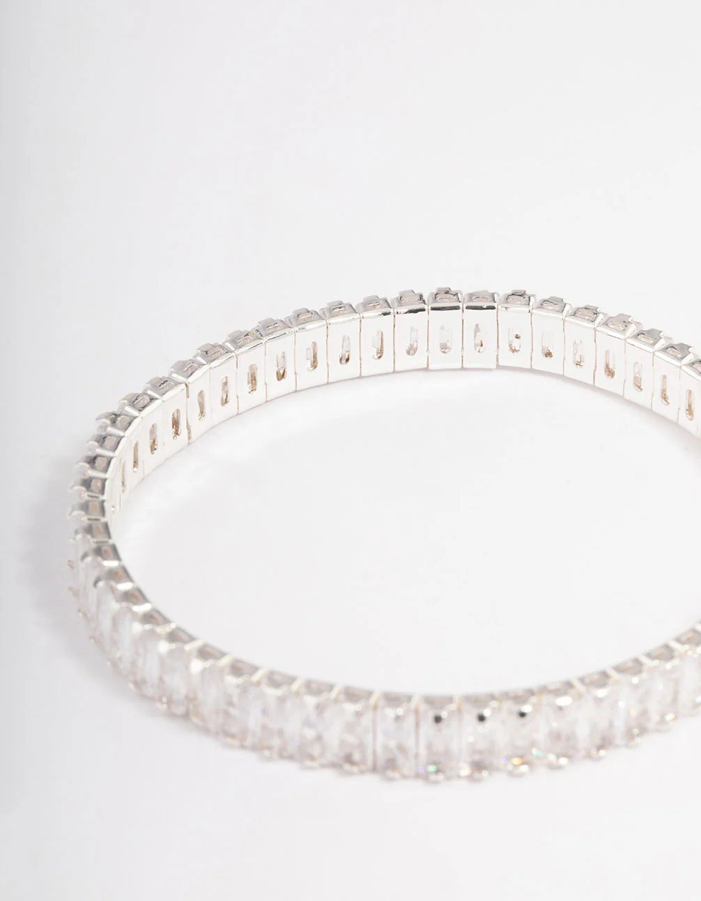 Silver Plated Stretch Baguette Bracelet - Image 3