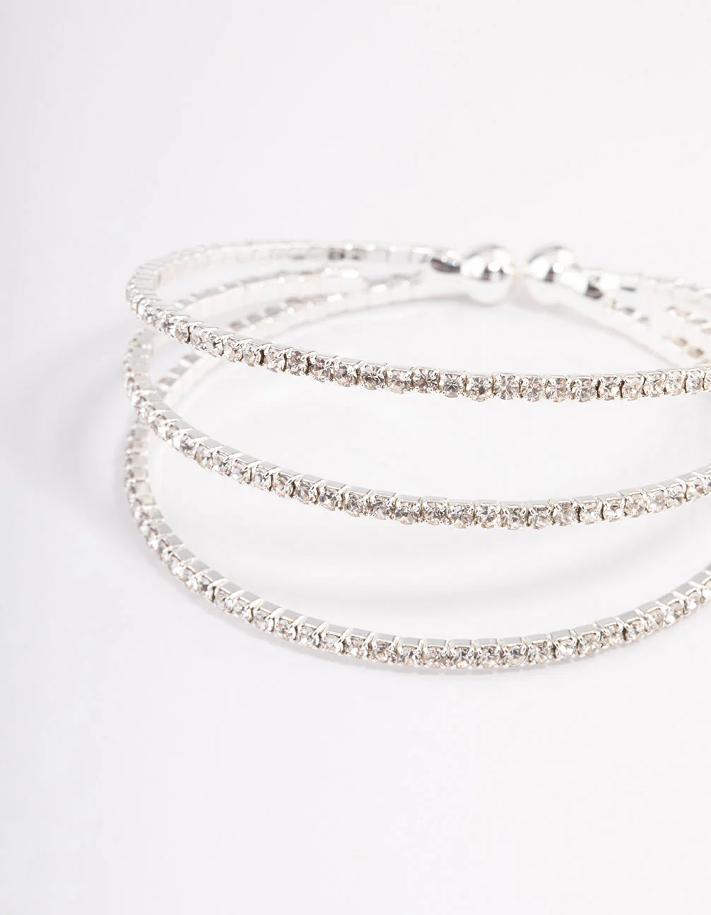 Silver Plated Trio Row Wrist Cuff - Image 2