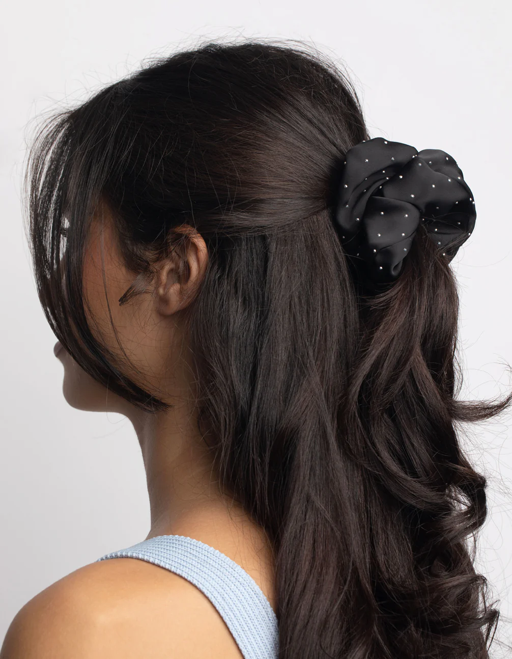 Black Diamante Scrunchie - Image 2