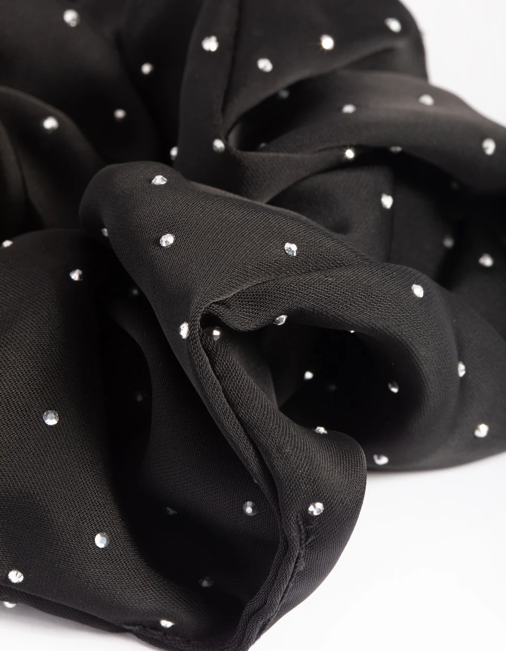 Black Diamante Scrunchie - Image 4