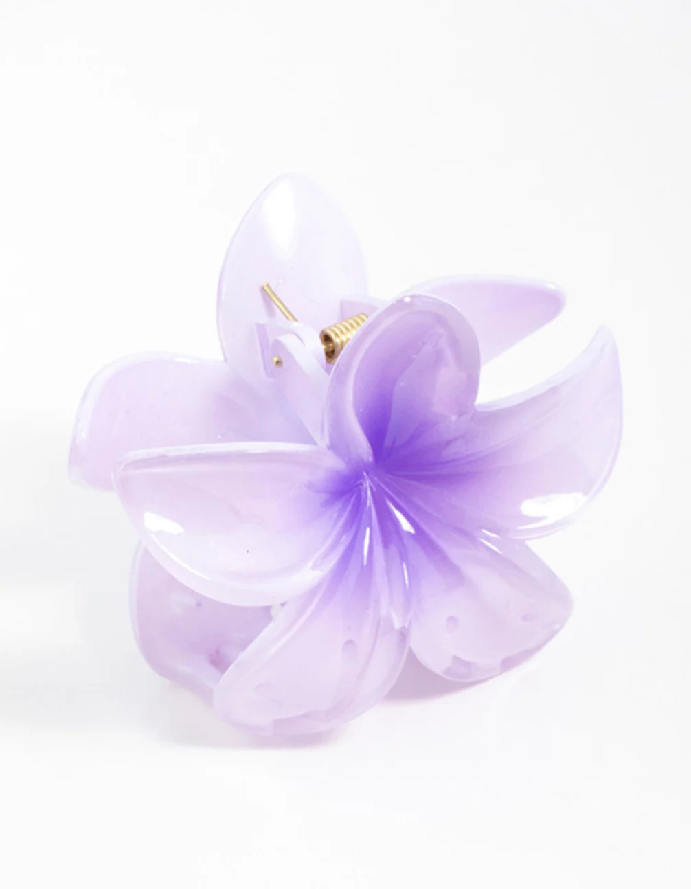 Purple Frangipani Hair Claw Clip - Image 2