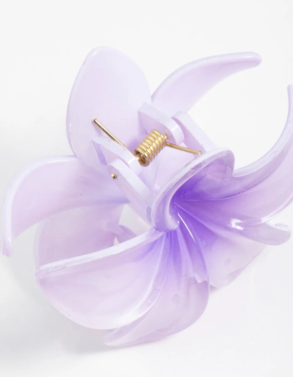Purple Frangipani Hair Claw Clip - Image 3