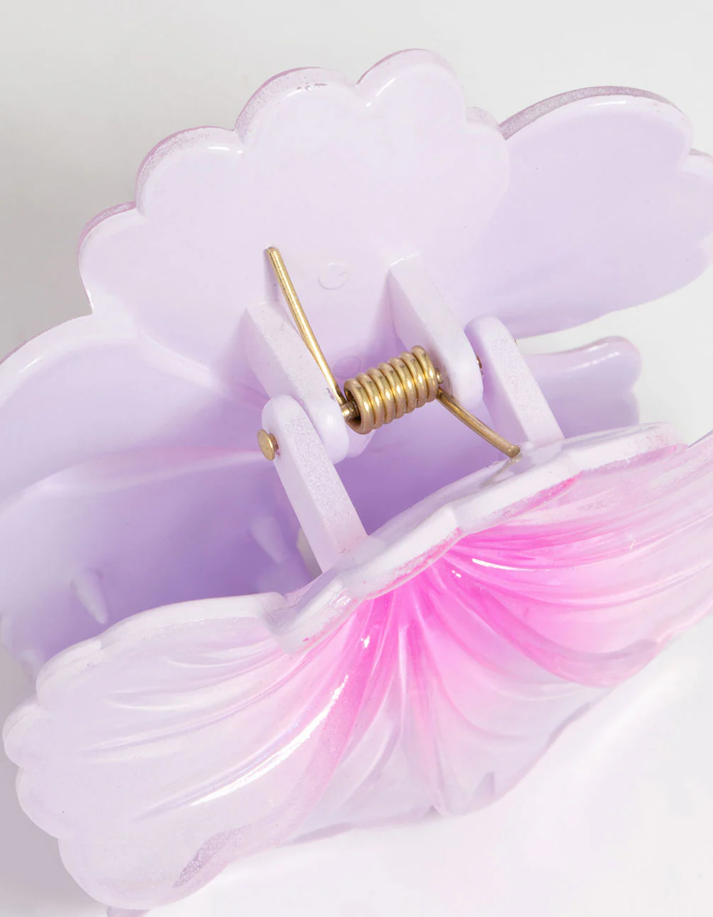 Purple Ombre Hibiscus Hair Claw Clip - Image 3