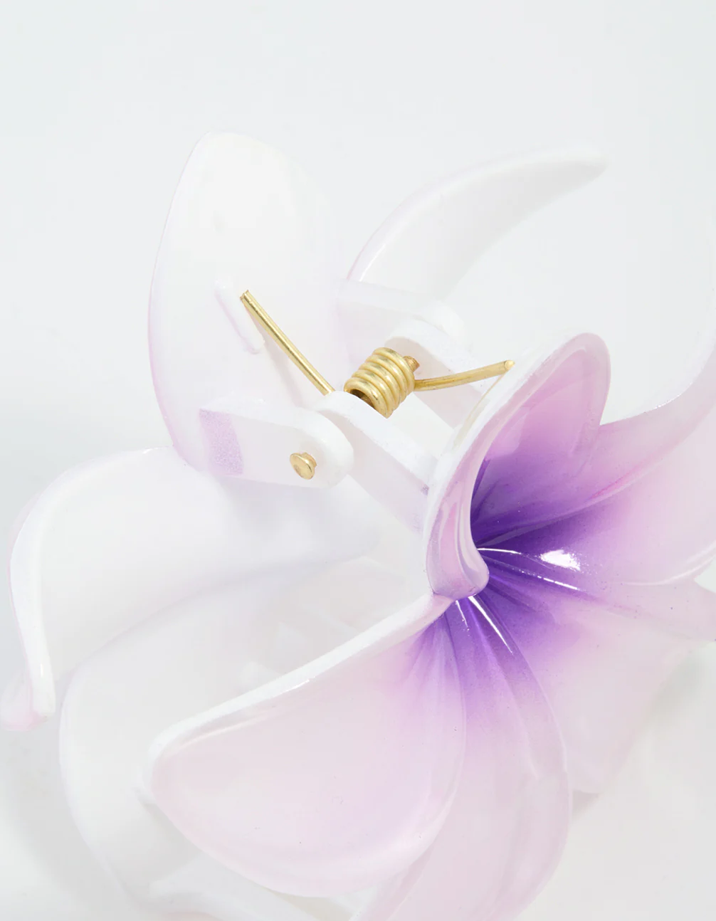 Purple Ombre Pearlised Frangipani Claw Clip - Image 3