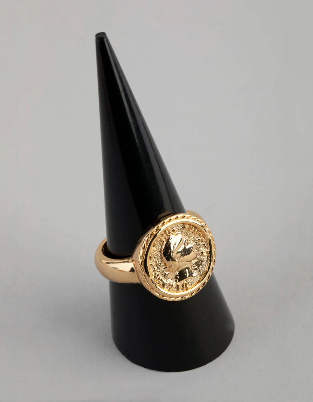 18ct Gold Plated Brass Coin Ring - Image 2